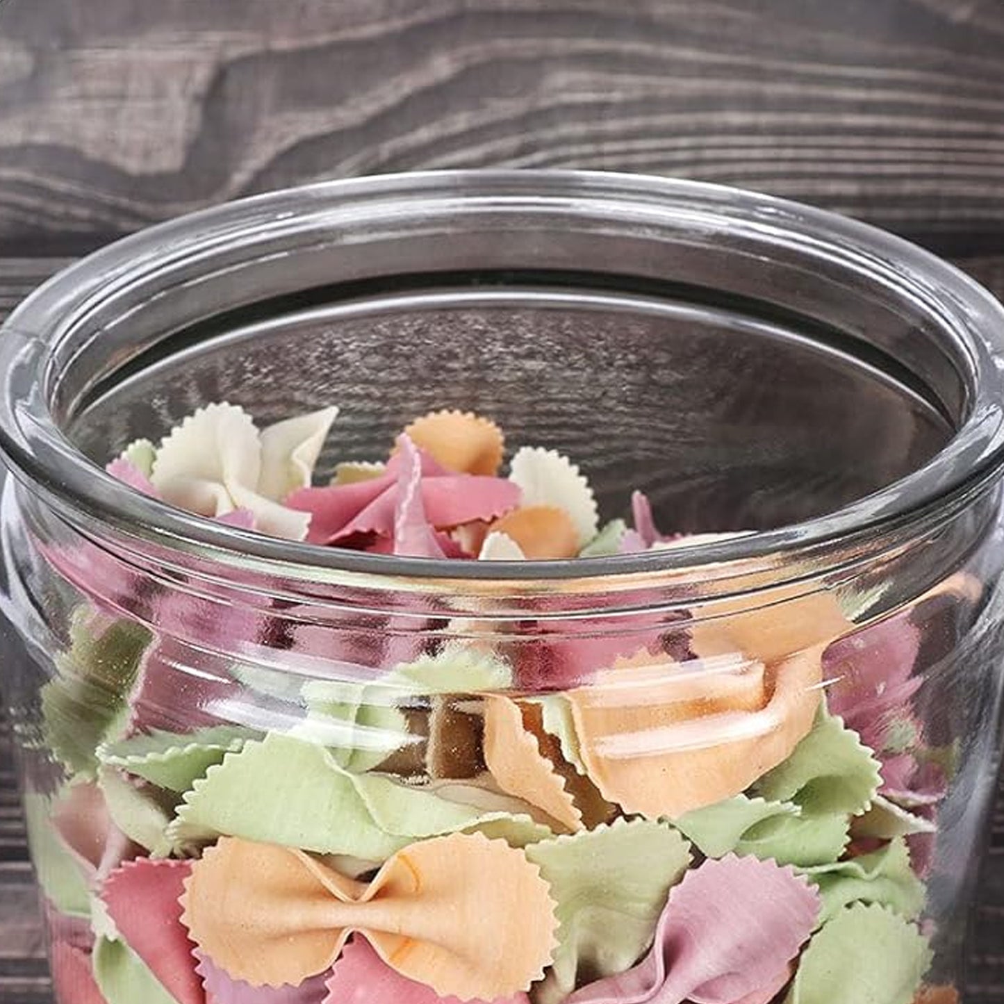 Transparent Kitchen Plastic Container Jar Set (2 Pcs Set 1100 Ml Approx) - LootFaat