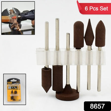 Mounted Points Abrasive Stone Head Mounted Grinding Wheel Bits Rotary Tool Kit (6 Pcs) - LootFaat