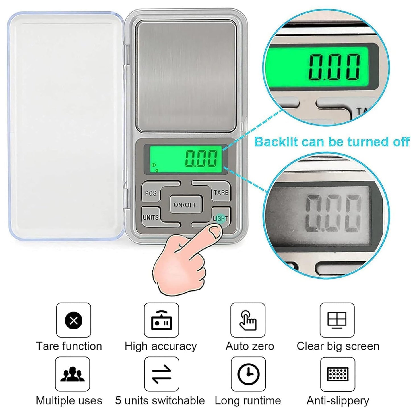 643 Multipurpose (Mh-200) Lcd Screen Digital Electronic Portable Mini Pocket Scale(Weighing Scale) 200g