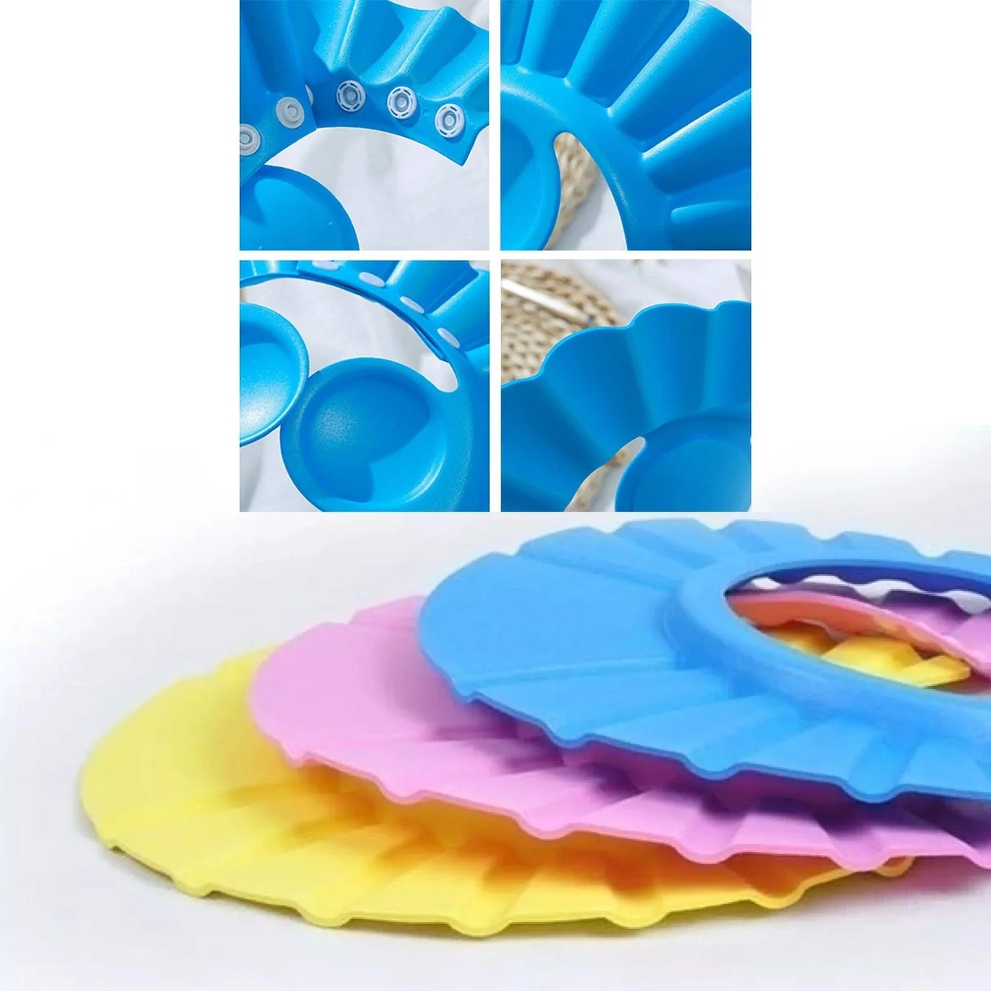Adjustable Safe Soft Bathing Baby Shower Hair Wash Cap For Children Baby Bath Cap Shower Protection For Eyes And Ear - LootFaat