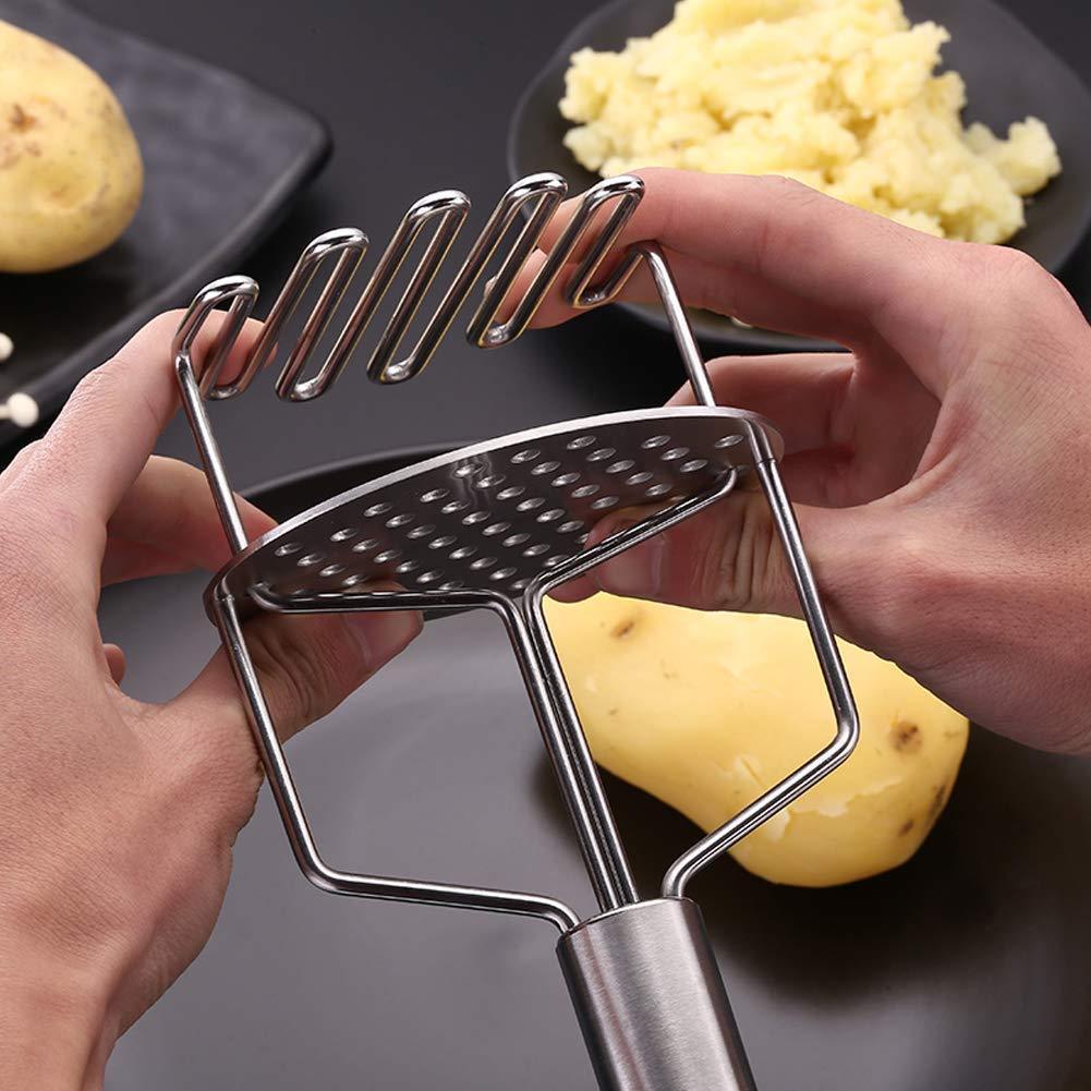 Stainless Steel Hand Masher (Mash For Dalvegetablepotatobaby Foodpav Bhaji) - LootFaat
