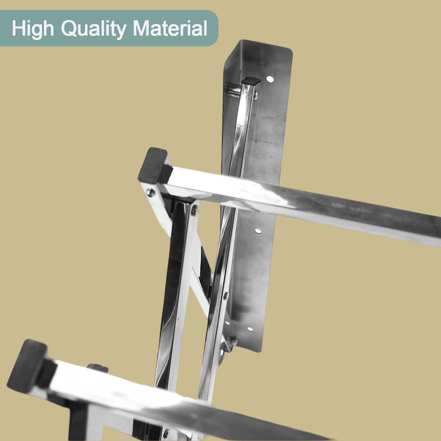 Wall-Mounted Folding Clothes Drying Rack - Stainless Steel
