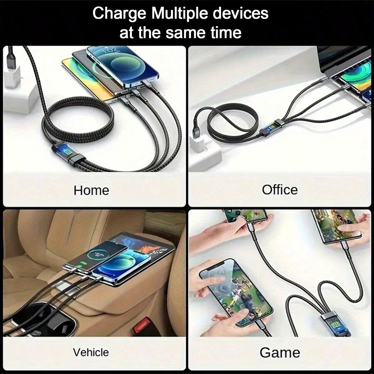 3-in-1 Super Fast Charging Cable 100w - LootFaat