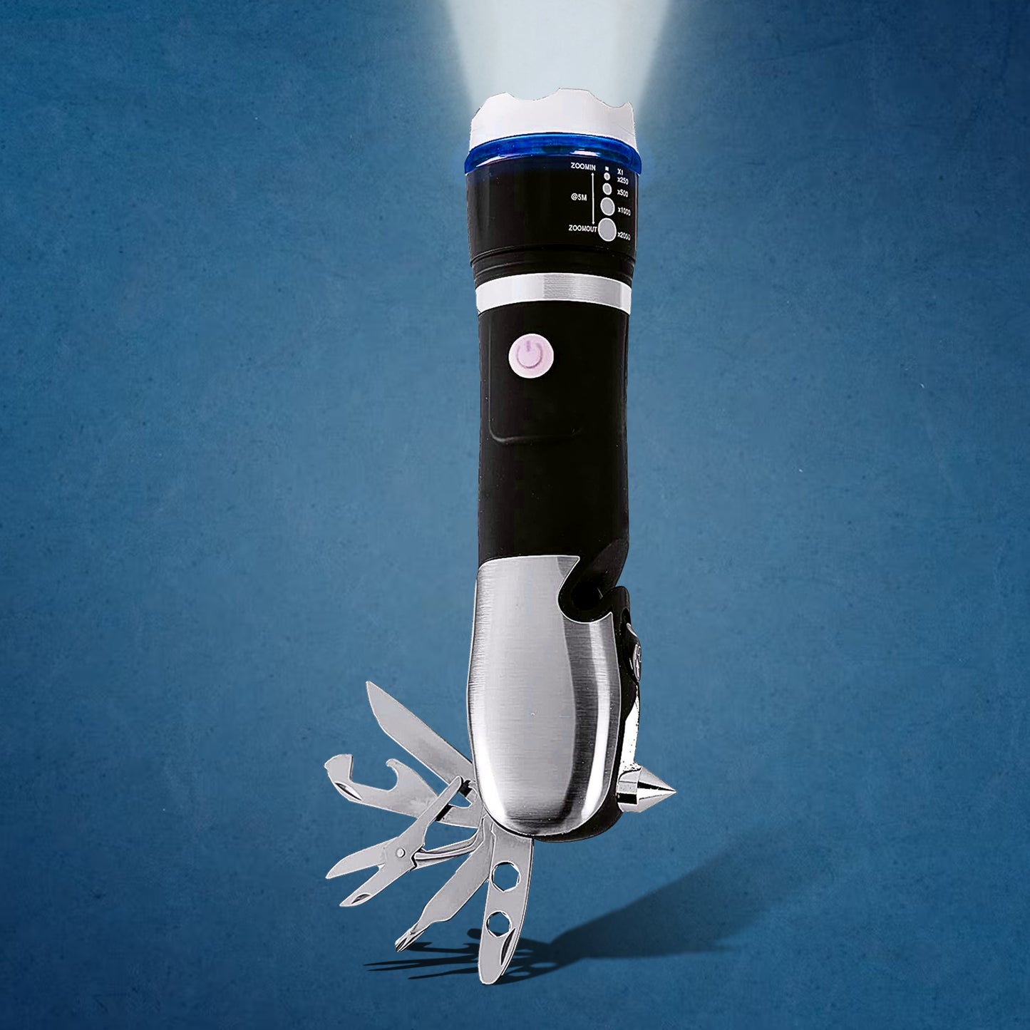 Battery Operated Multi Tool Led Flashlight All In One Tool Light (1 Pc Battery Not Included) - LootFaat