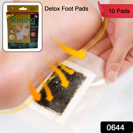 644 Kinoki Cleansing Detox Foot Pads Ginger Salt Foot Patch -10pcs (Free Size White)