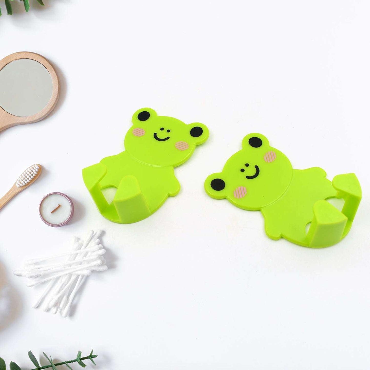 Plastic Adhesive Cable Plug Hook Bathroom Power Plug Socket Holder For Office Home And Restaurant Use 2 Pc Set - LootFaat