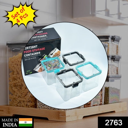 4pc Square Container 700ml Used For Storing Types Of Food Stuffs And Items. - LootFaat