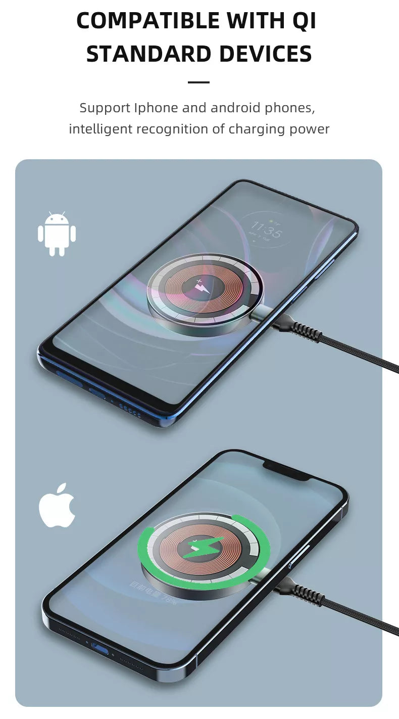 Transparent Magnetic Wireless Charger for iPhone 12/13/15/16/17