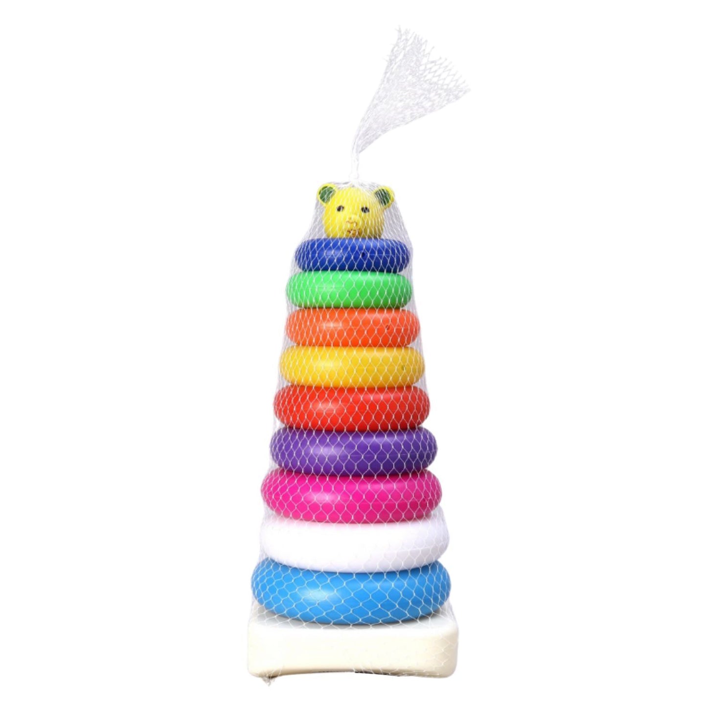 Plastic Baby Kids Teddy Stacking Ring Jumbo Stack Up Educational Toy 9pc - LootFaat