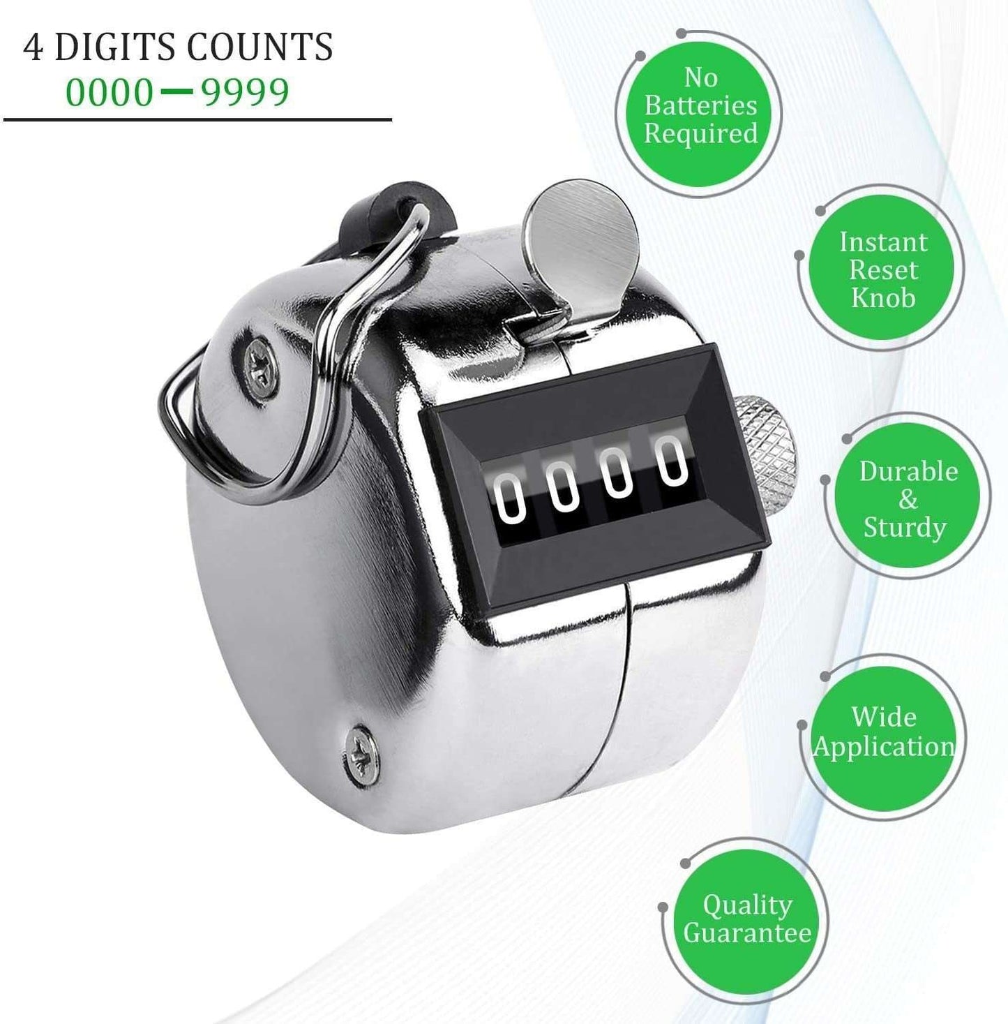 4 Digits Hand Held Tally Counter Numbers Clicker - LootFaat