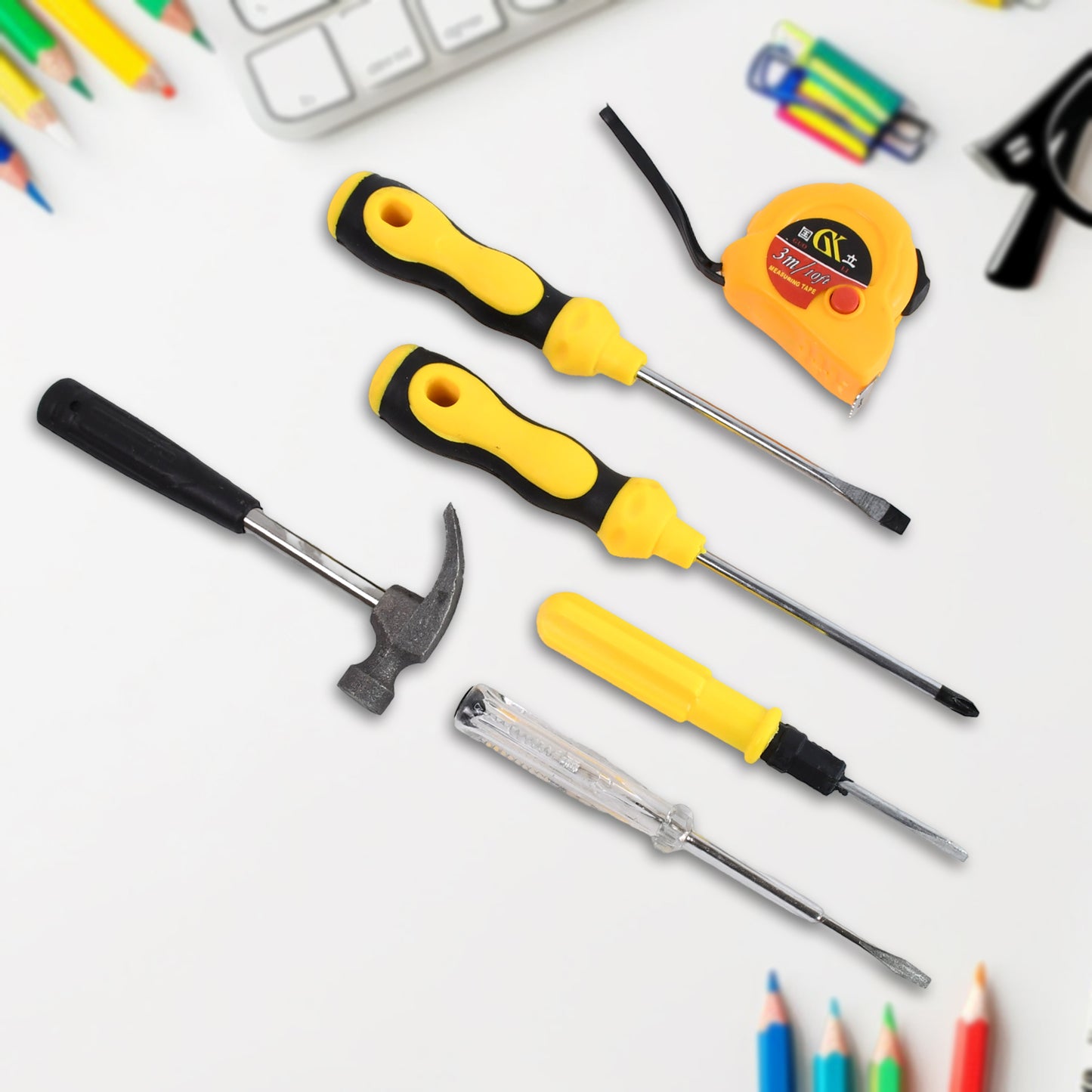 6-in-1 Home Repair Tool Kit - Screwdriver Set with Storage Case