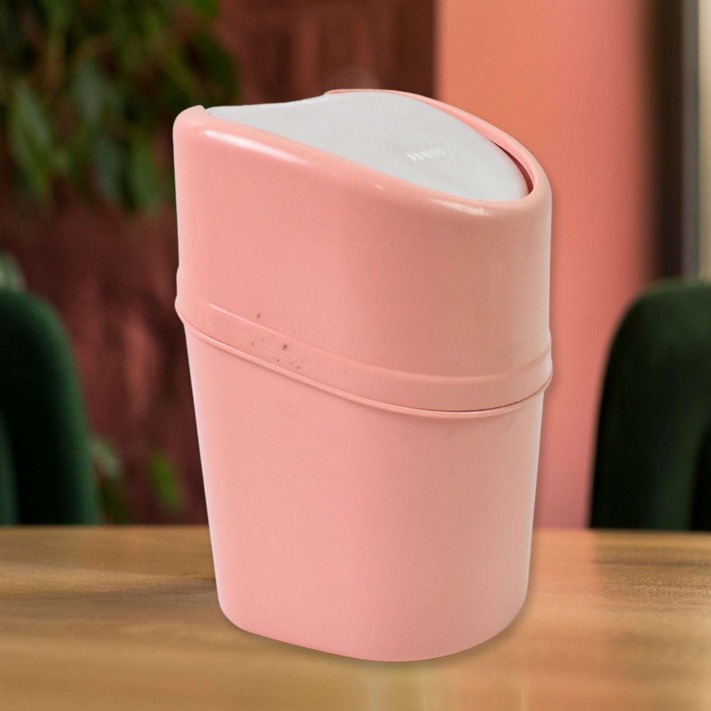 Mini Trash Can Dustbin Plastic Garbage Can With Lid (1 Pc) - LootFaat