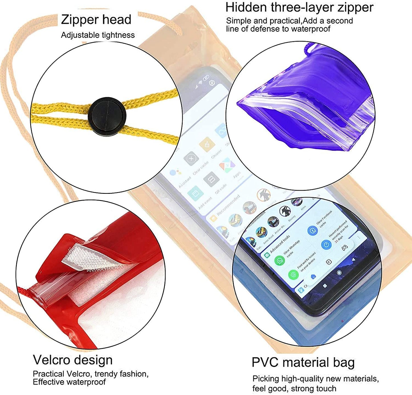 Waterproof Mobile Pouch (6.2 Inch Random Colour) - LootFaat