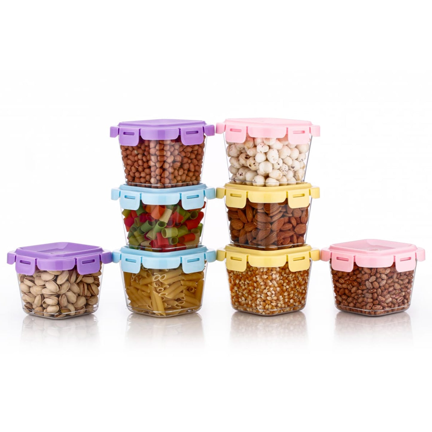 Plastic Food Storage Containers With Lid (4 Pcs Set 500 Ml) - LootFaat
