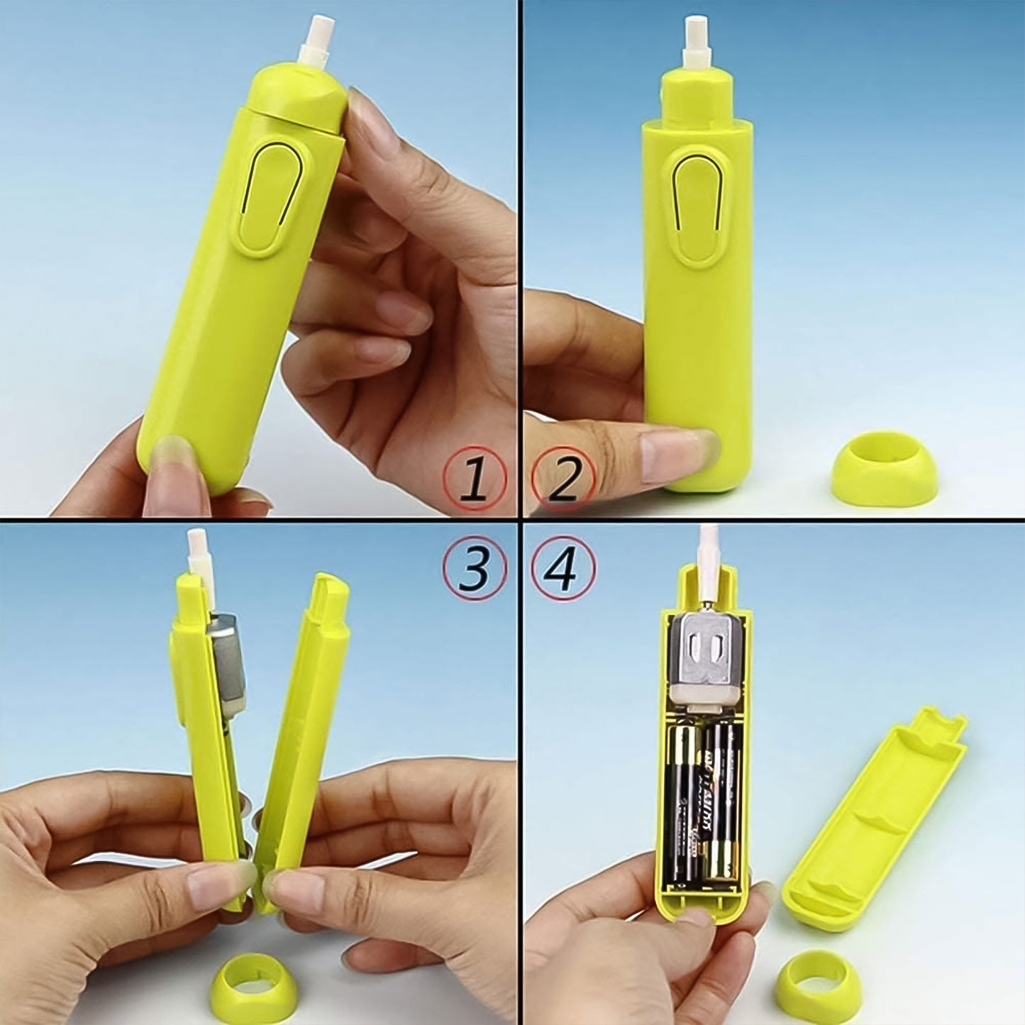 Electric Eraser Kit Automatic Pencil Eraser Battery Operated With 12 Eraser Refills - LootFaat