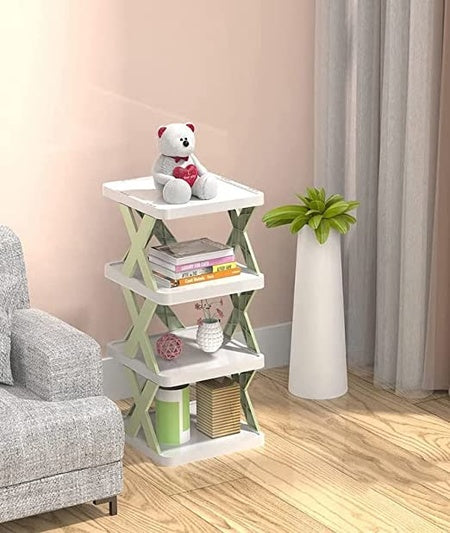 4 Layer Shoes Stand Shoe Tower Rack Suit For Small Spaces Closet Small Entryway Easy Assembly And Stable In Structure Corner Storage Cabinet For Saving Space - LootFaat