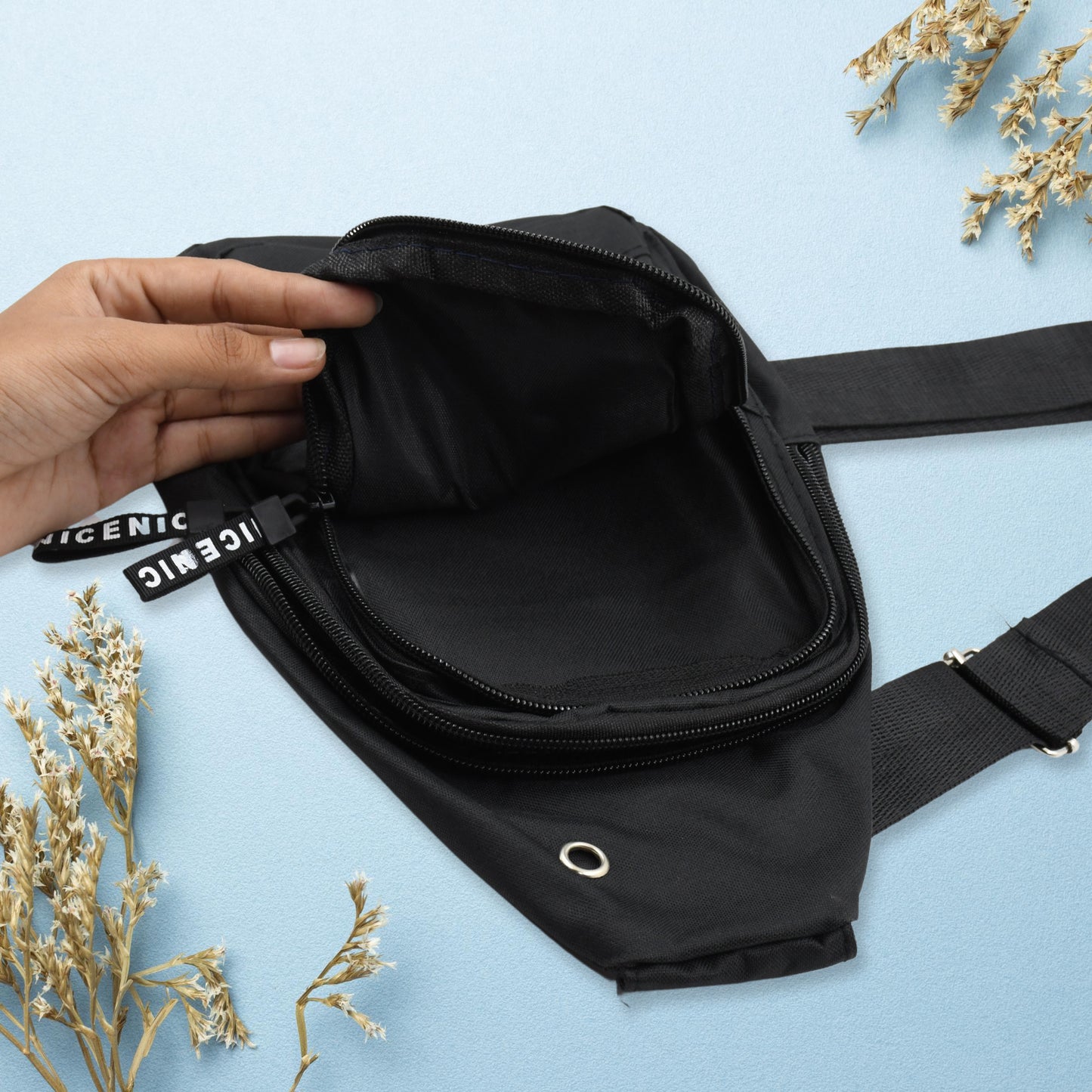 Waterproof Anti Theft Cross-body Fanny Pack Waist Bag Shoulder Bags Chest Men Casual Fashion Usb Charging Earphone Hook Sling Travel Bag (1 Pc) - LootFaat