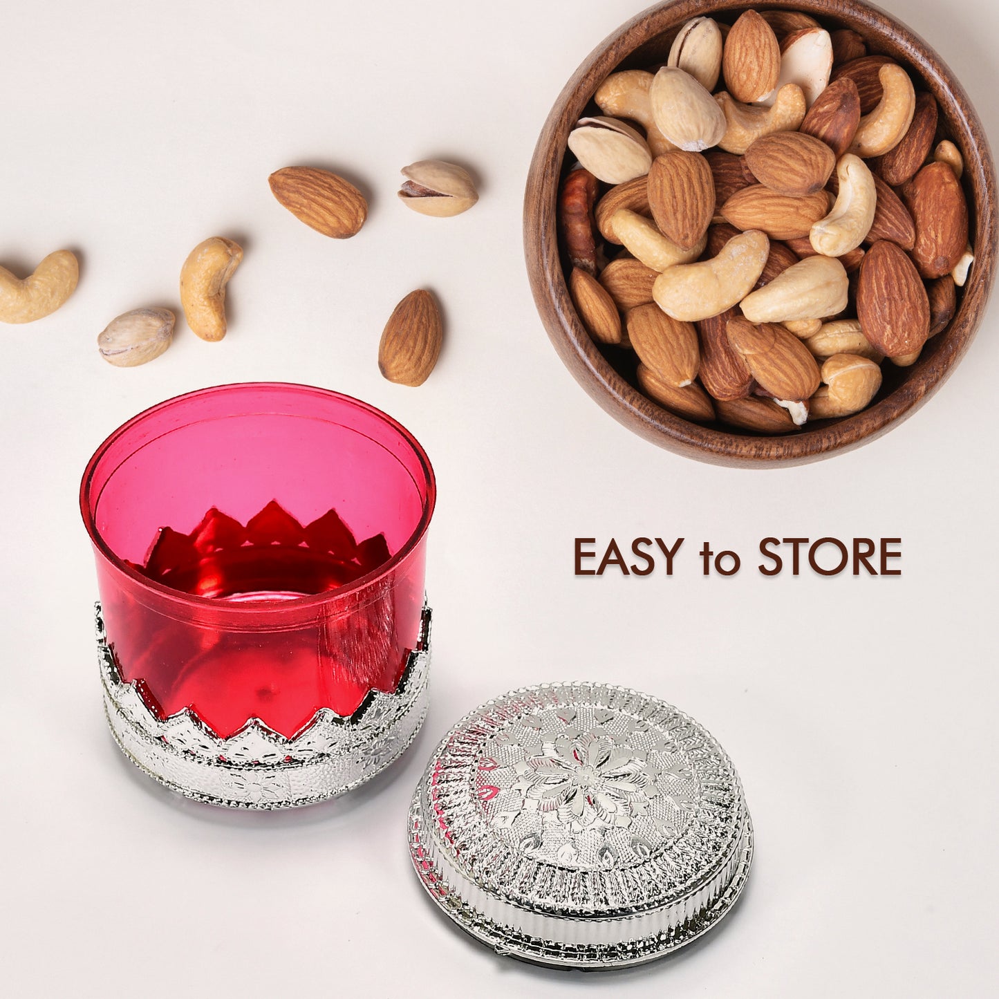 Diamond Design Dryfruit Storage Container Or Storage Box - LootFaat