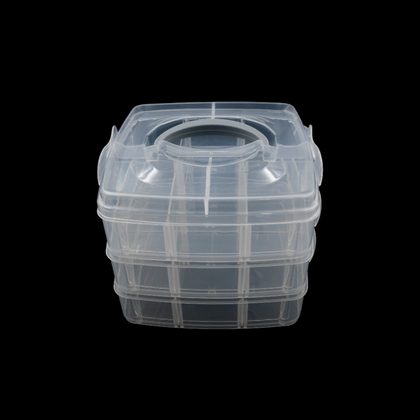 18 Grid 3 Layer Box Clear Plastic Organizer Jewelry Storage Box With Adjustable Dividers Transparent Organizer Box For Earring Fishing Hooks (18 Grids Plastic Storage Box) - LootFaat