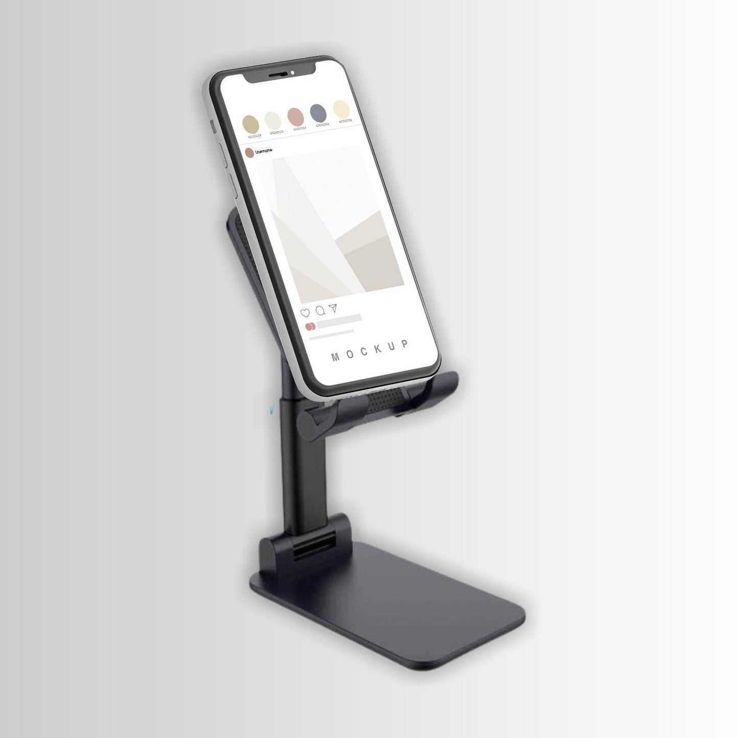 Foldable Mobile Stand With Angle Adjustable Desktop Table Mobile Holder - LootFaat