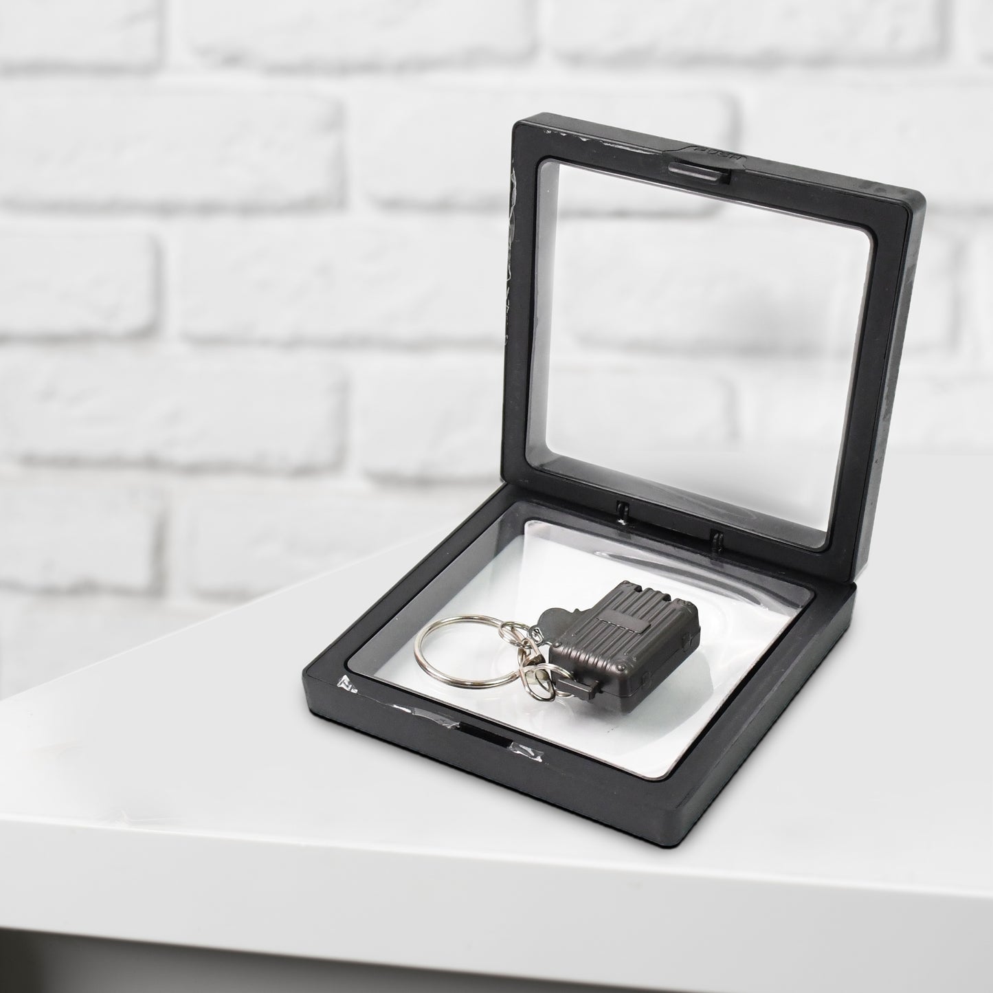 Suitcase Shape Nail Clipper Keychain With Key 3d Floating Frame Display Case (1 Set) - LootFaat