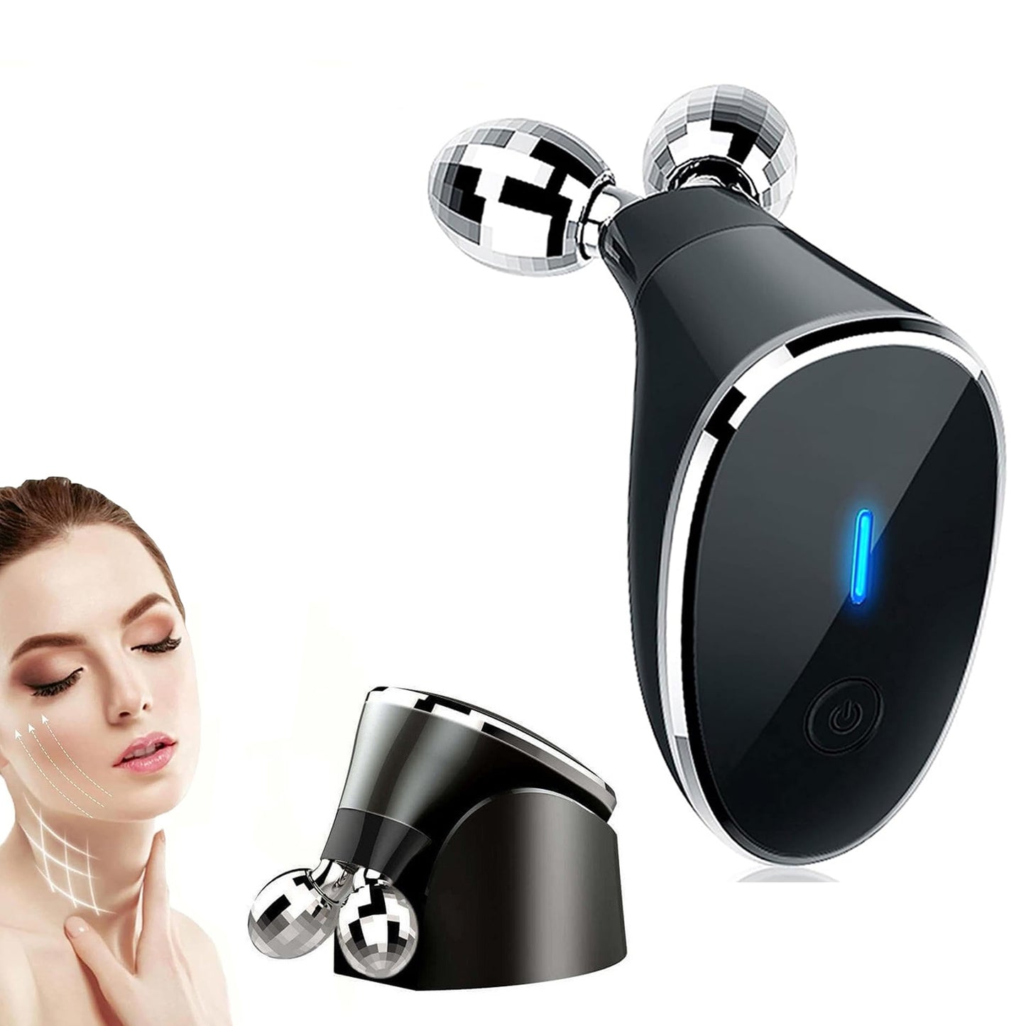 Microcurrent- Facial- Device Micro Current Face Massager Roller (1 Pc) - LootFaat