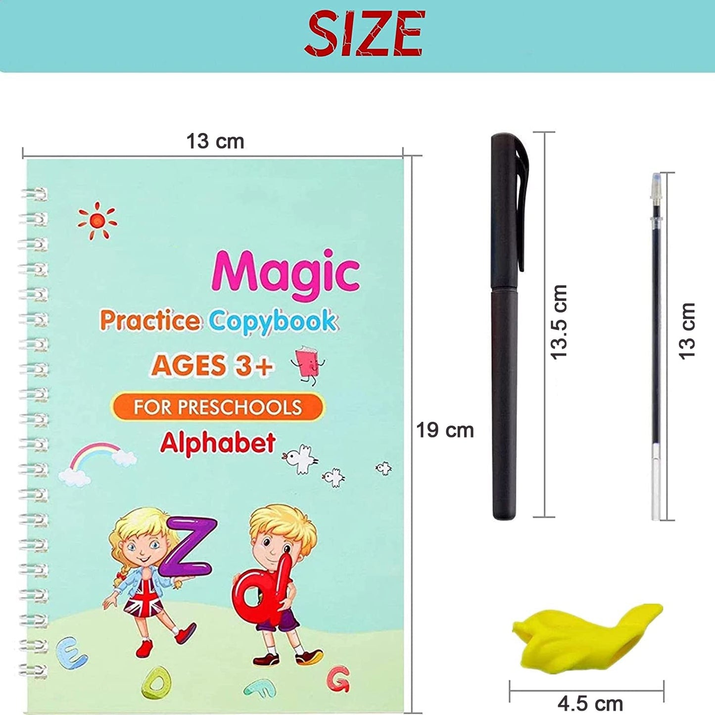 4 Pc Magic Copybook Widely Used By Kids Childrens And Even Adults Also To Write Down Important Things Over It While Emergencies Etc. - LootFaat
