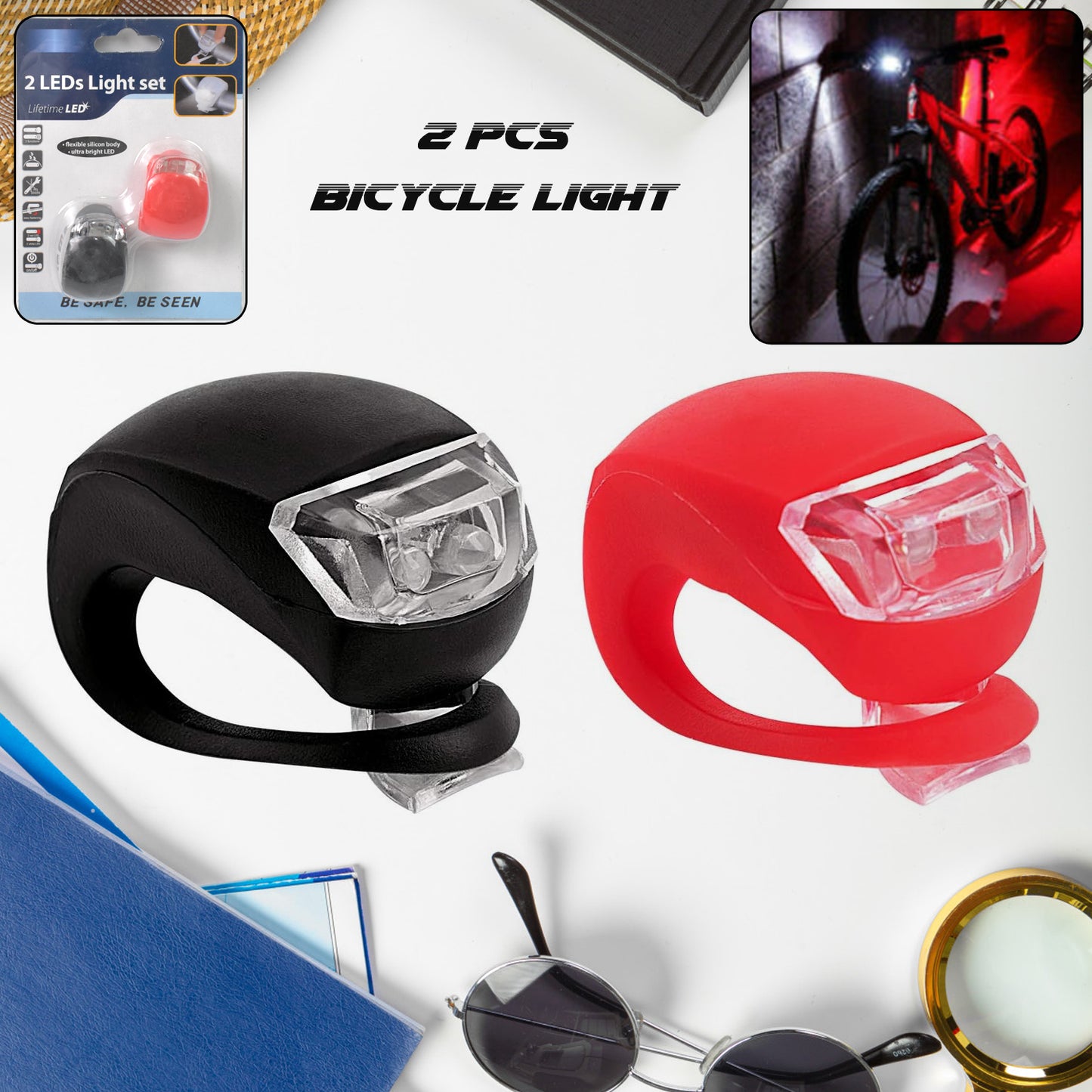 Silicone Led Bike Light Set (2 Pcs Set) - LootFaat
