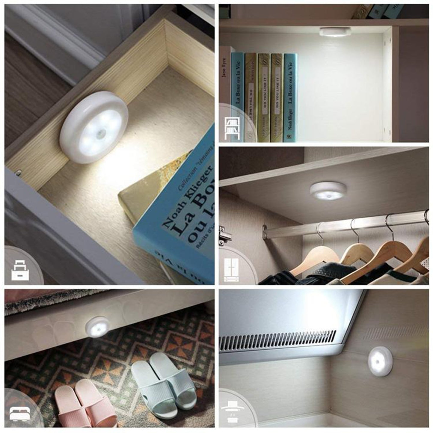 Round Shape 8 Led Motion Sensor Induction Led Light - LootFaat