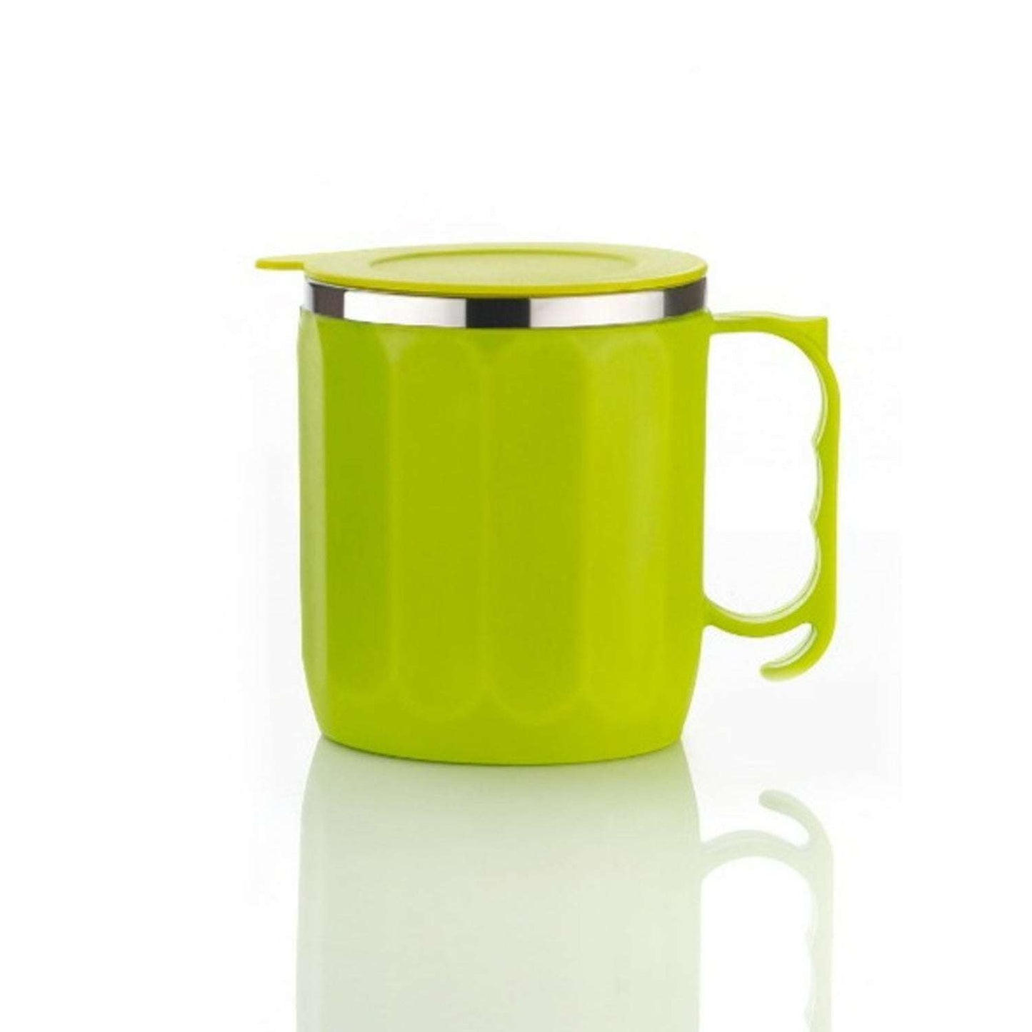 Stainless Steel Lid Cover Hot Coffeetea Mug Hot Insulated Double Wall Stainless Steel Coffee And Milk Cup With Lid - Coffee Cup Approx 250 Ml 300 Ml ( 1 Pc Mix Color) - LootFaat