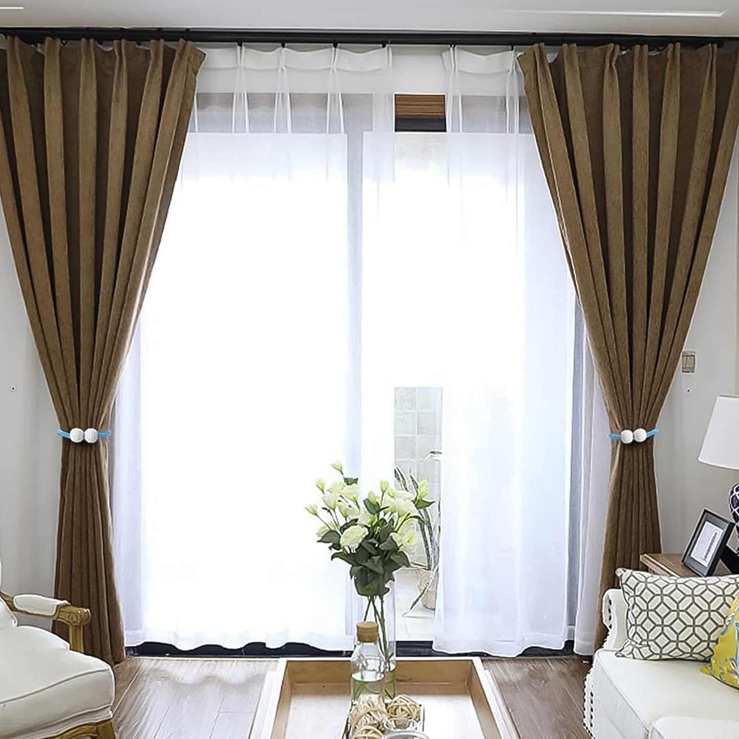 Polyester And Magnet Curtain (2 Pc) - LootFaat