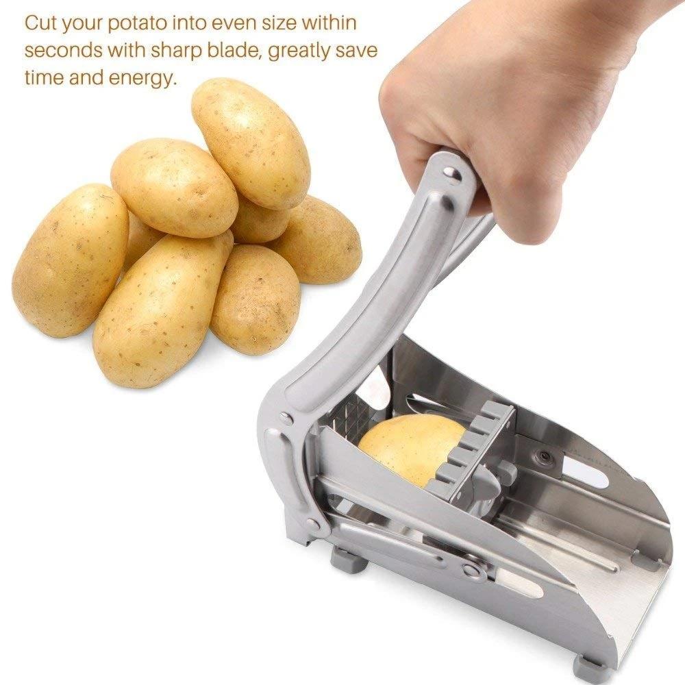 French Fries Potato Chips Strip Cutter Machine With Blade - LootFaat