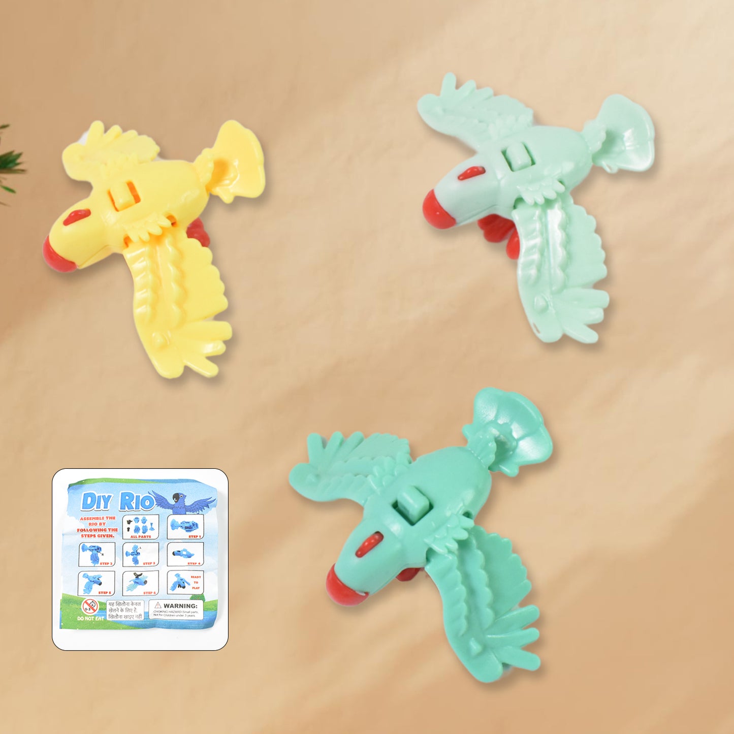 Small Diy Rio Birds Toy Promotional Toys Child Age Group 3-6 Yrs (1 Pc Mix Color Design) - LootFaat