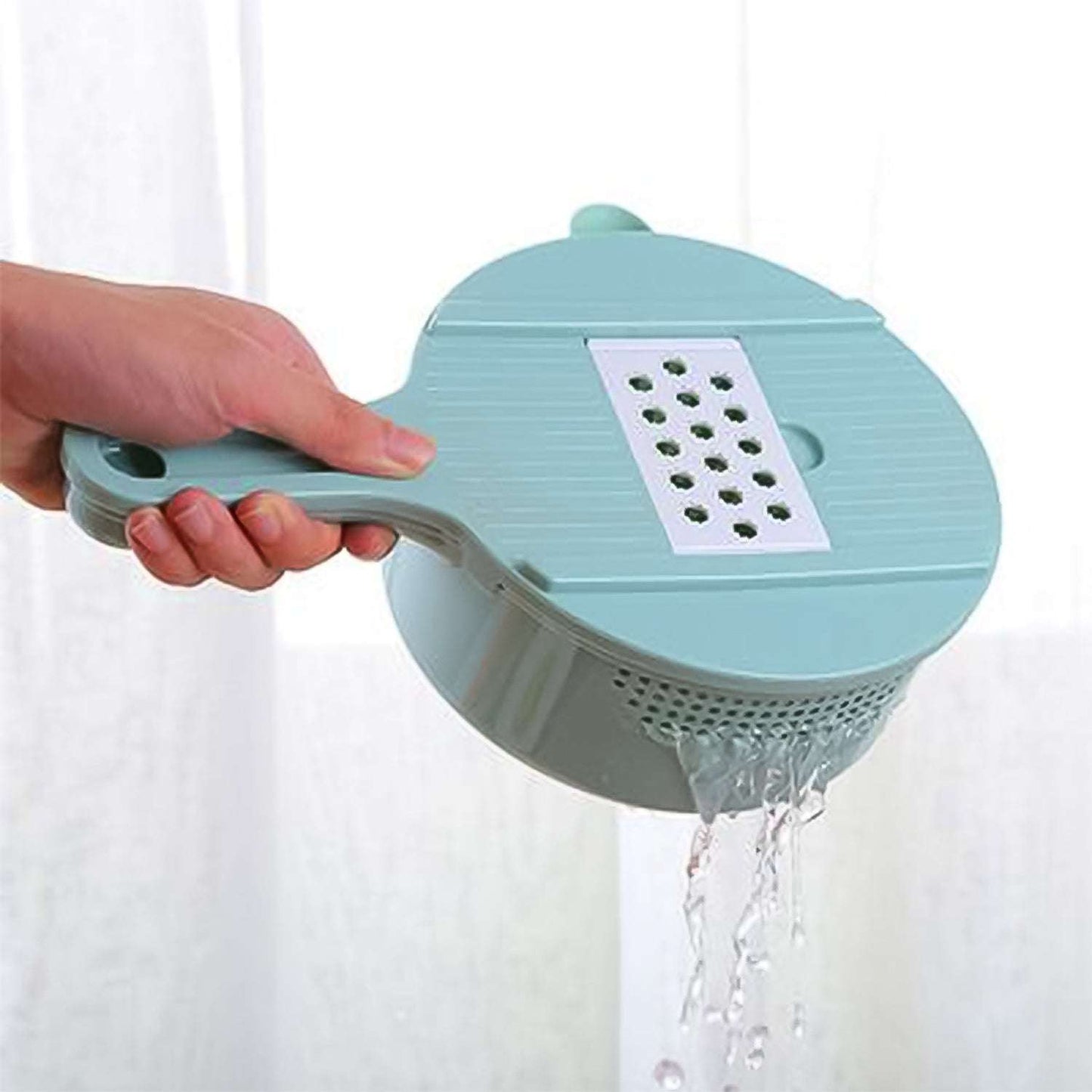 Vegetable Choppers With Drain Basket 6 In 1 Vegetable Slicer Blades (1 Set) - LootFaat