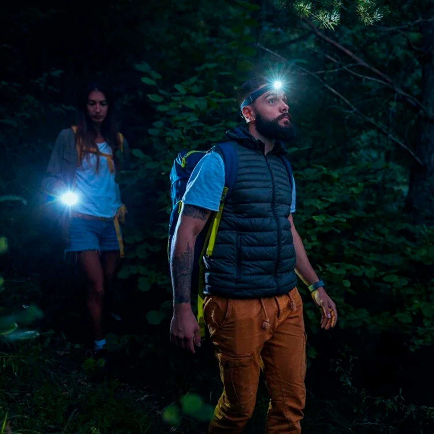Head Lamp 15 Led Long Range Rechargeable Headlamp Adjustment Lamp Use For Farmers Fishing Camping Hiking Trekking Cycling - LootFaat