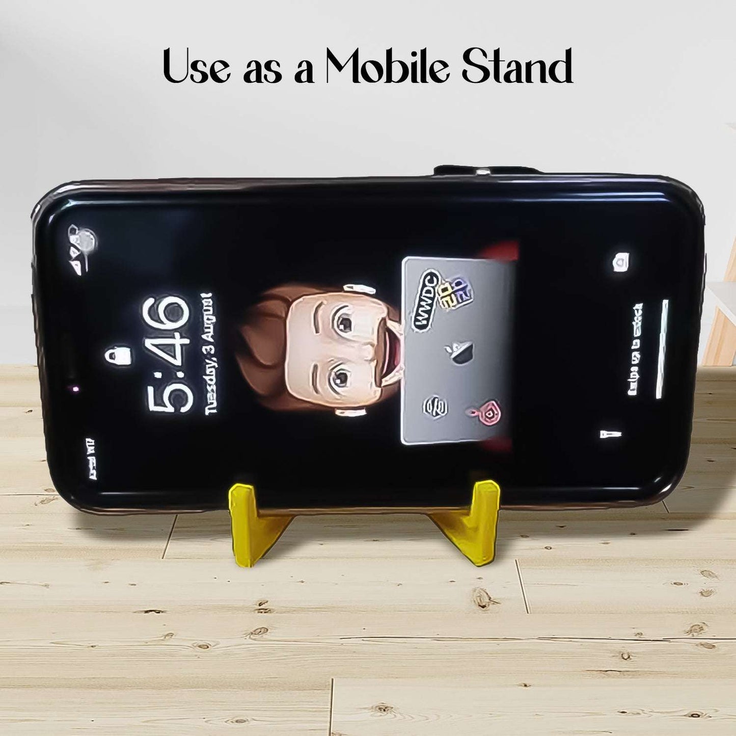 2 In 1 Plastic Keychain With Mobile Stand Phone Holder (1 Pc Multicolor) - LootFaat