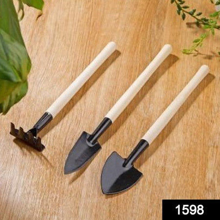Kids Garden Tools Set Of 3 Pieces (Trowel Shovel Rake) - LootFaat