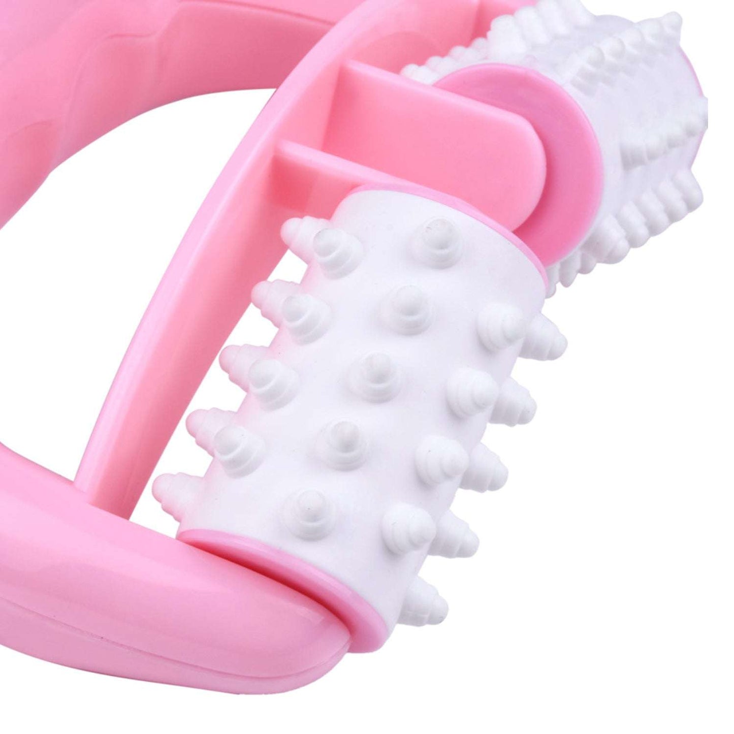 Manual Round Handle Plastic 2 Rollers Massage Roller Cellulite Roller For Legs Arms Back Muscle Pain Relief And Muscle Relaxation - LootFaat