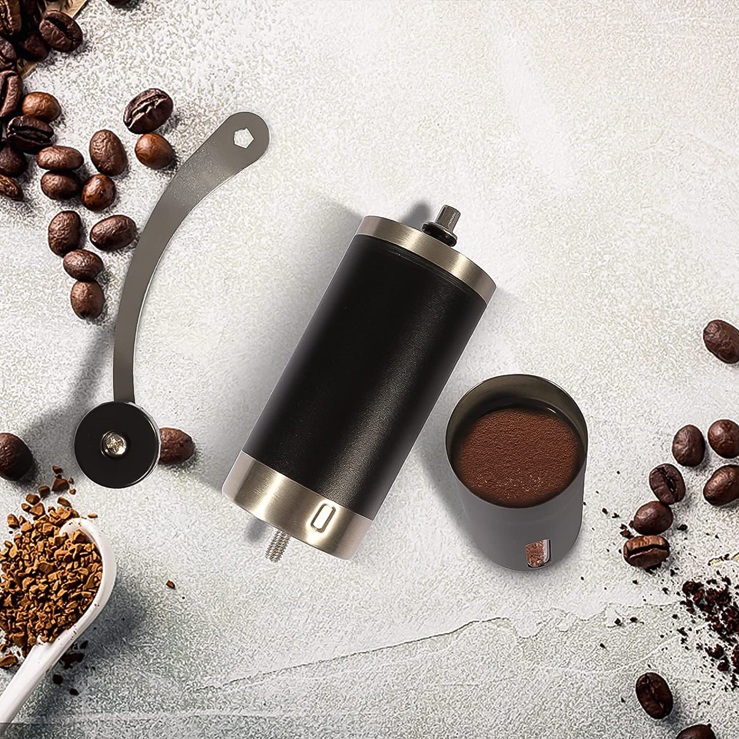 Portable Stainless Steel Manual Coffee Grinder (1 Pc) - LootFaat