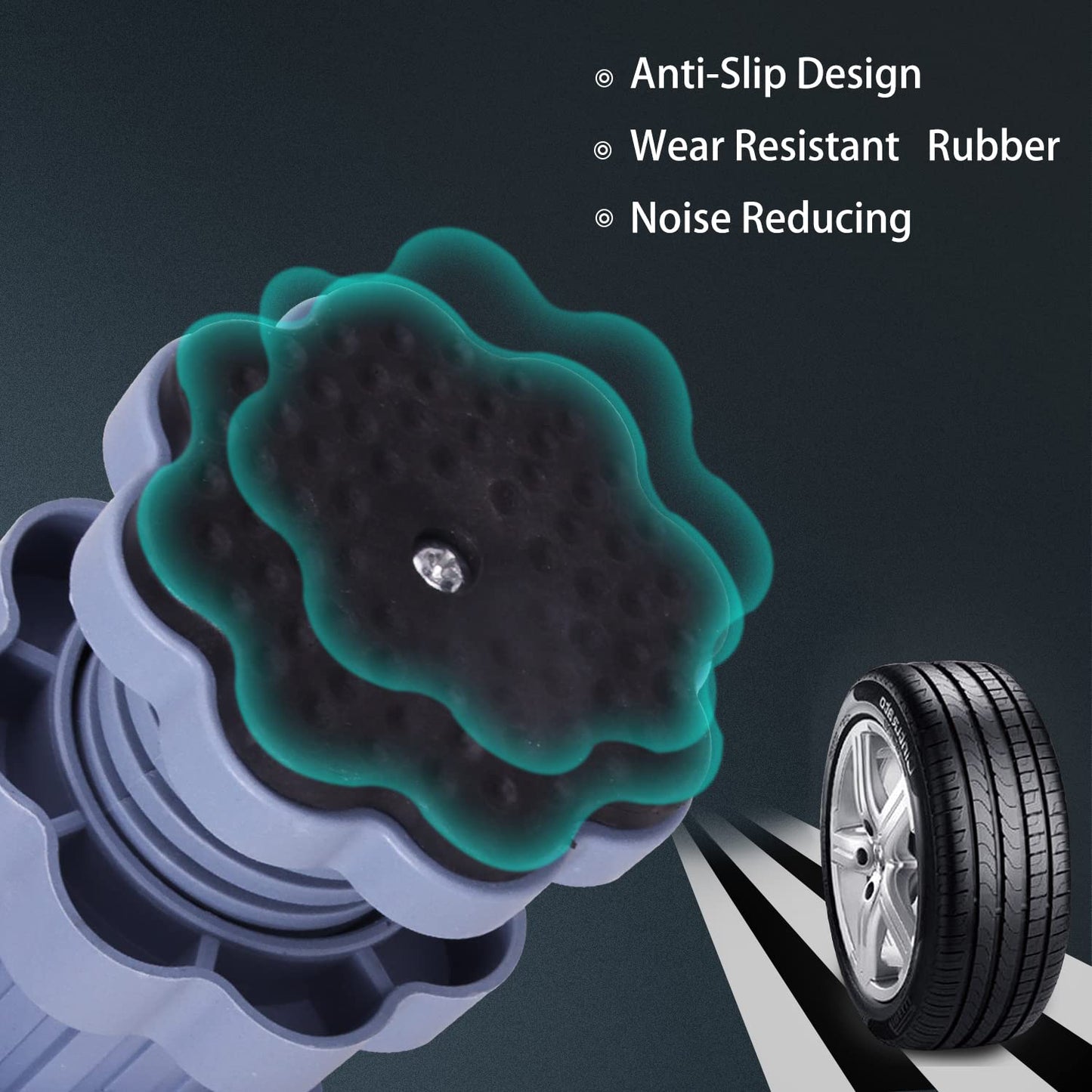 Washing Machine Support Anti Vibration Washing Machine Support Adjustable Washer Anti Vibrasion Pads Washer Dryer Pedestals Washing Machine Accessory Anti- Skid Pad Pvc Lifting Pad Non-slip ( 4 Pc Set ) - LootFaat