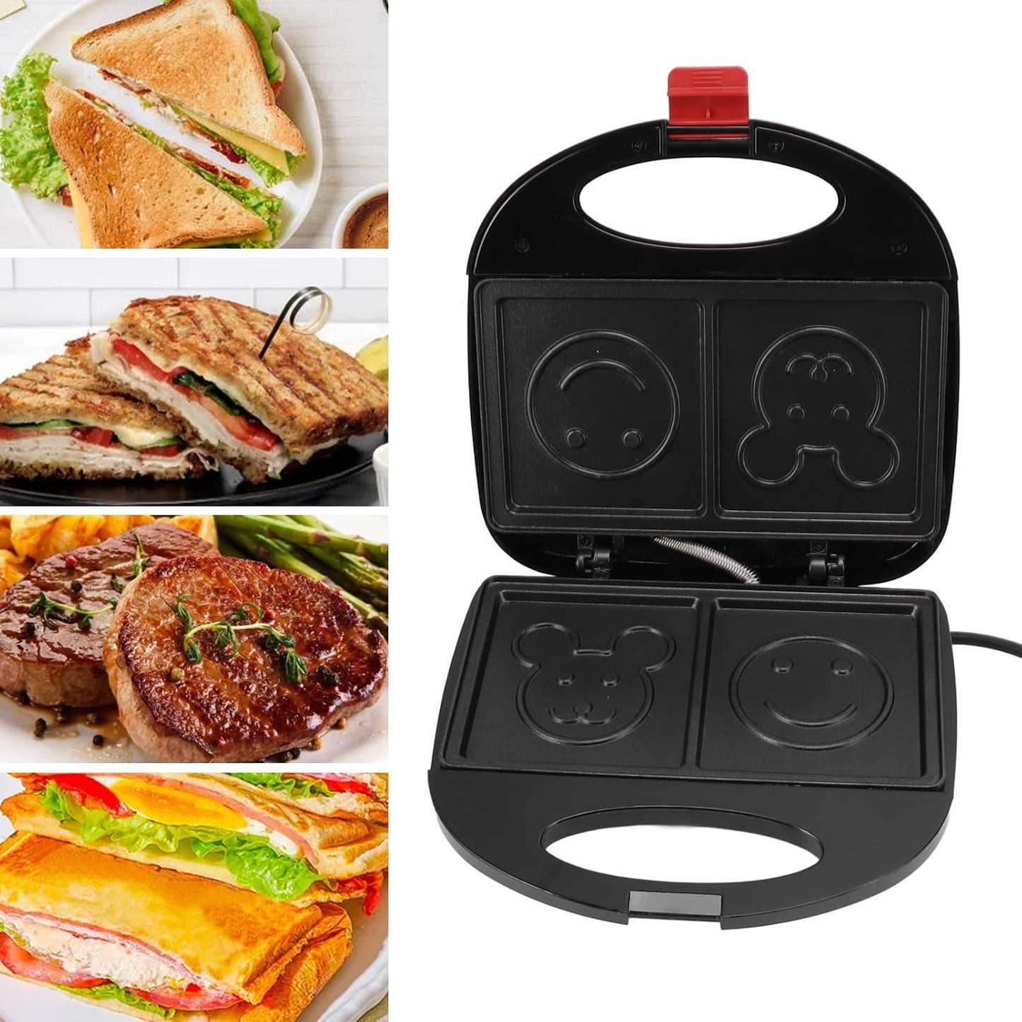 Double Sided Heating 750w Electric Sandwich Maker (1 Pc) - LootFaat