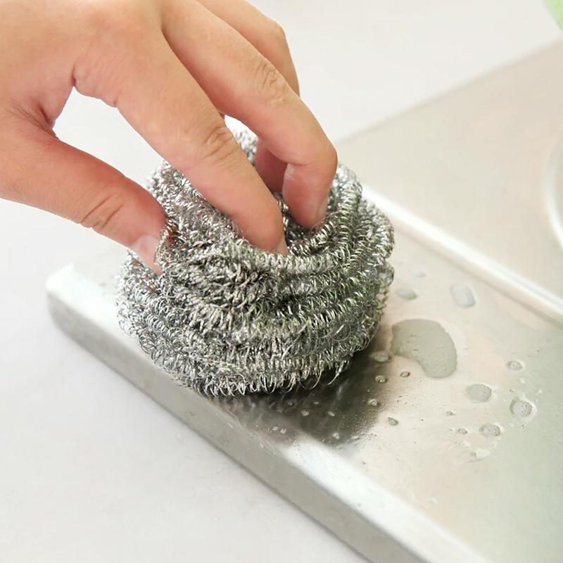 Round Shape Stainless Steel Scrubber (Pack Of 6) - LootFaat