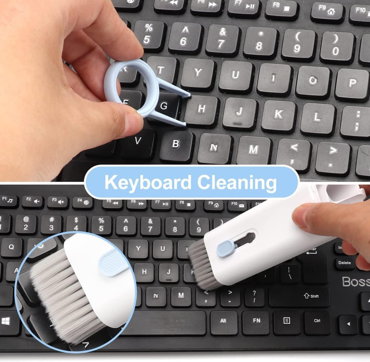 7 In 1 Electronic Cleaner Kit Cleaning Kit For Monitor Keyboard Airpods Screen Dust Brush Including Soft Sweep Swipe Airpod Cleaner Pen Key Puller And Spray Bottle - LootFaat