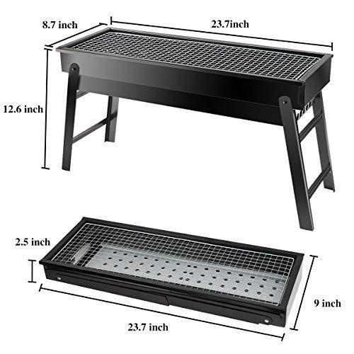 Folding Portable Barbeque Bbq Grill Set For Outdoor And Home - LootFaat