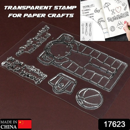 Reusable Rubber Stamp Tpr Stamp Diy Accessories Good Stamping Effect Diy Transparent Stamp Stick Repeatedly For Envelope For Diary For Invitation Letter Photo Album Decoration For Paper Crafts (Mix Design 1 Set) - LootFaat