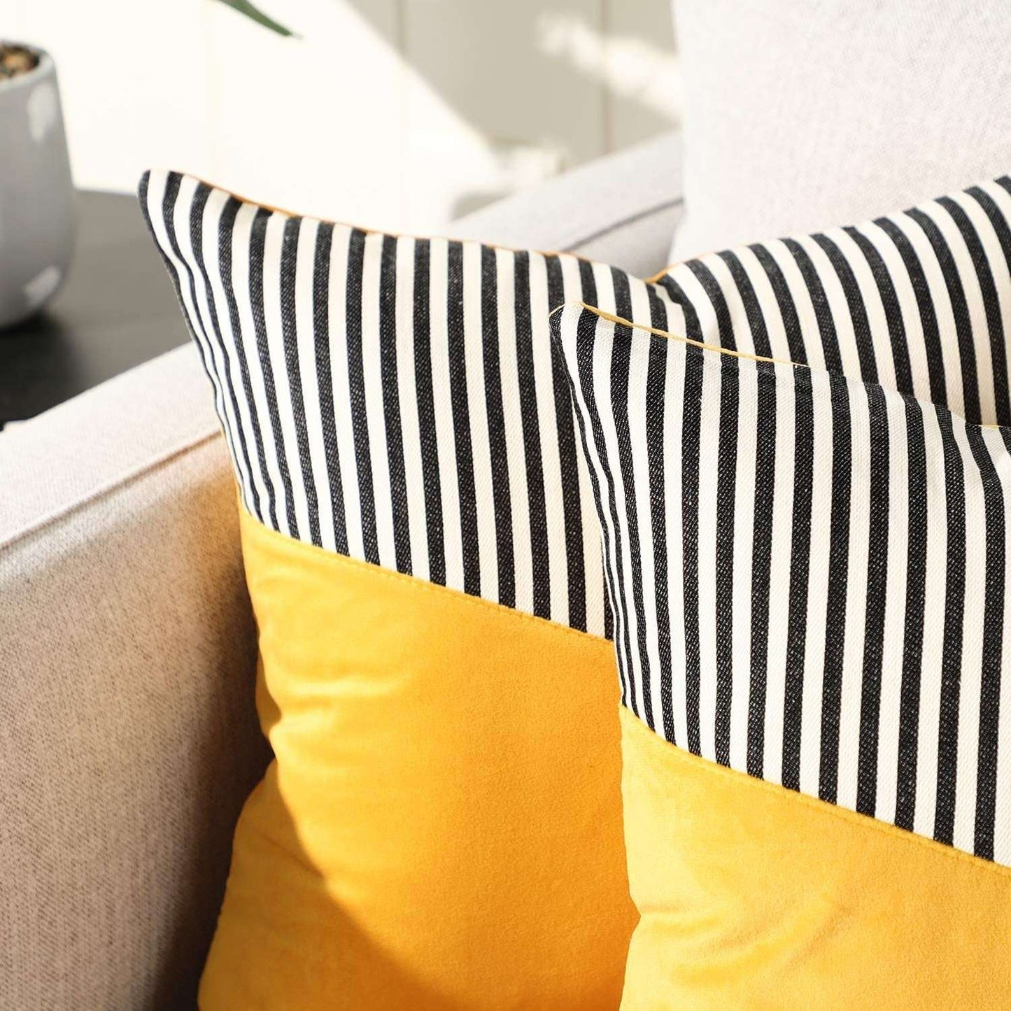 Decorative Pillow Covers Cushion Cases Soft Cotton (22 22 Inch 1 Pair 2 Pc) - LootFaat