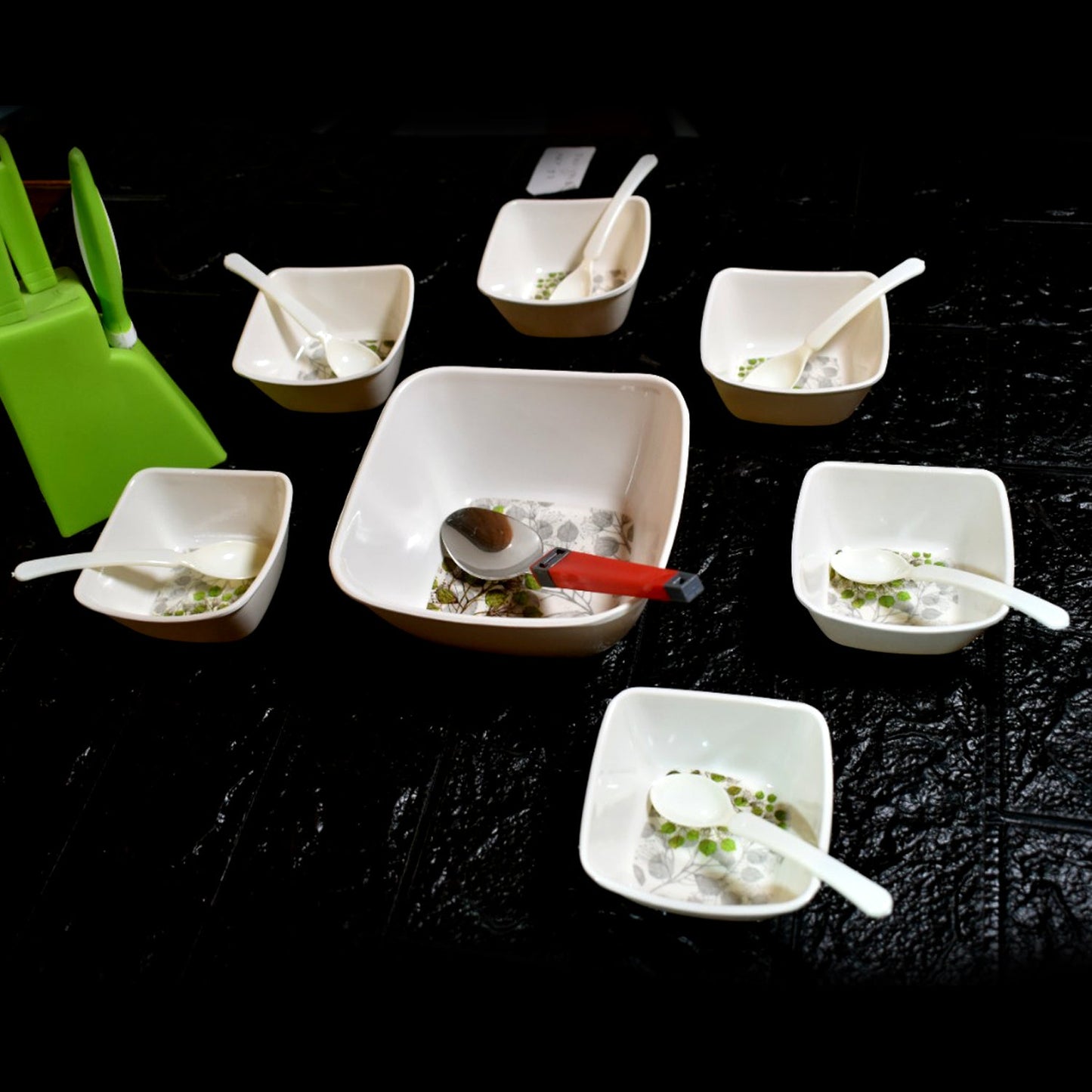 13 Pc Pudding Set Used As A Cutlery Set For Serving Food Purposes And Sweet Dishes And All In All Kinds Of Household And Official Places Etc. - LootFaat
