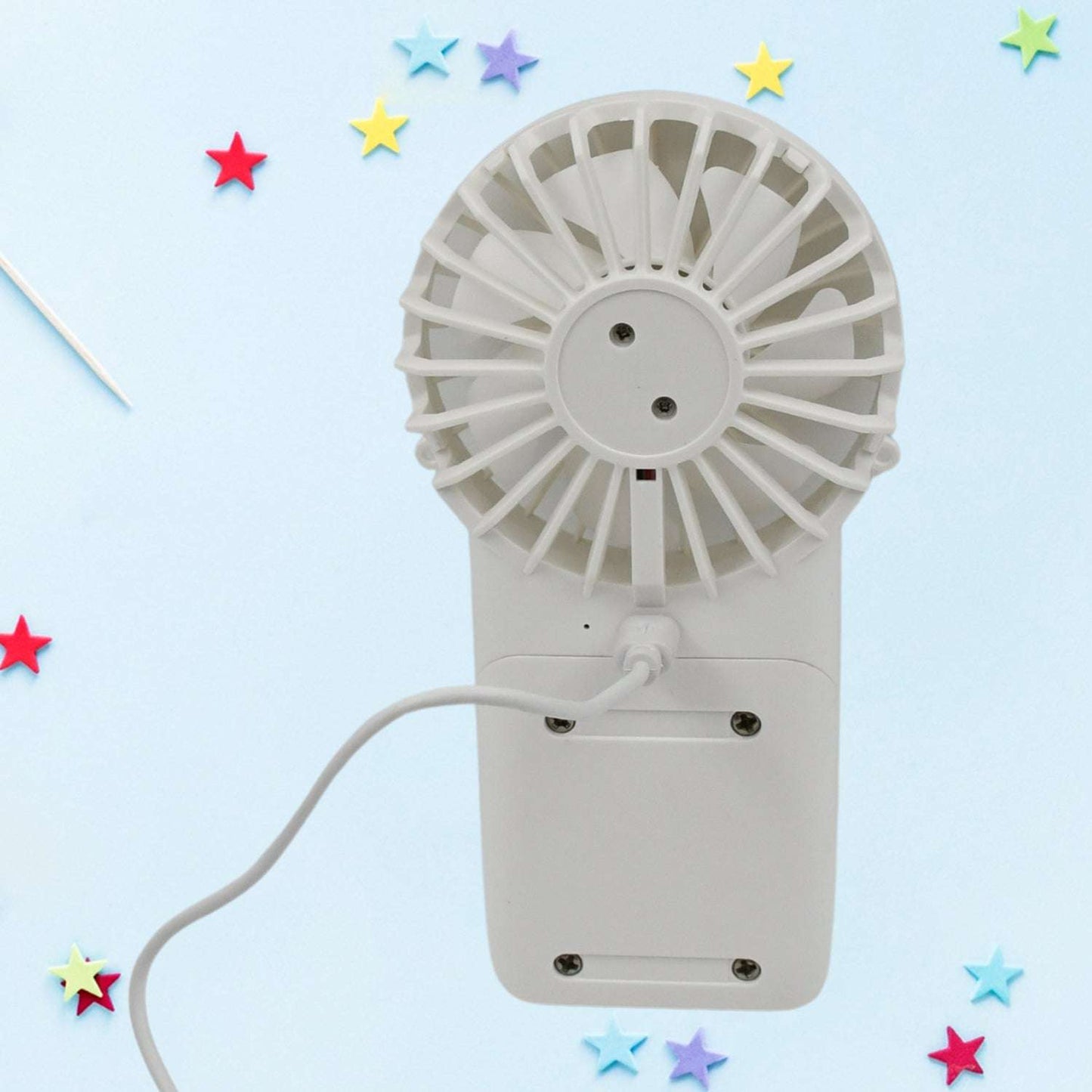 Portable Small Electric Fan Handheld Fan With 3 Modes Usb Rechargeable Mini Student Handheld Class Personal Fan (1 Pc) - LootFaat