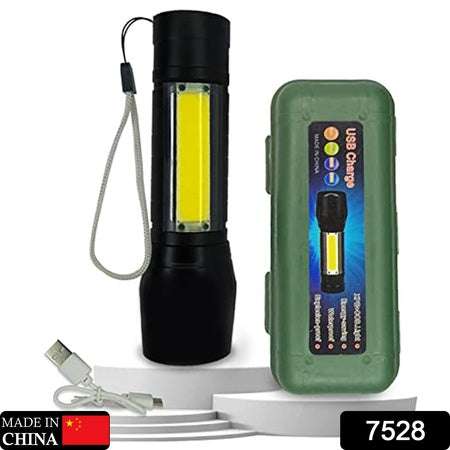 Mini Search Rechargeable Led Long Range Flashlight Emergency Light Torch - LootFaat
