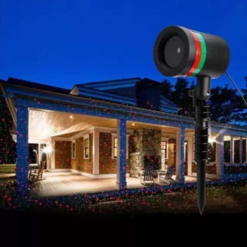 Star Fairy Motion Laser Lights Projector For Garden Lawn Landscape Outdoor Indoor Home Office Diwali Christmas Navratri Decorative Light Party (No Remote Button Multicolour) - LootFaat